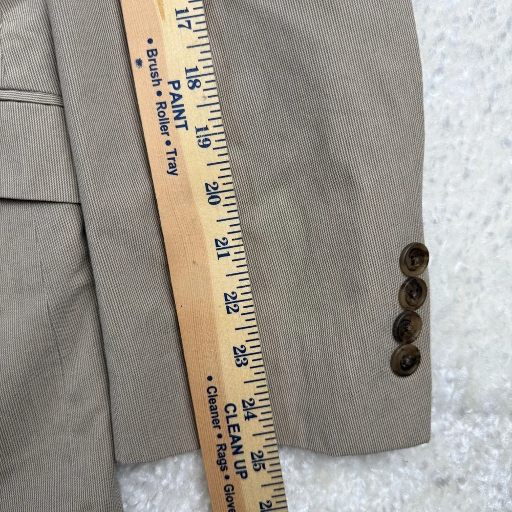 Madison Mens Tan Striped Blazer Jacket Paisley Lined Sport Coat Size XL‎